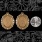 Vintage Swirled Filigree Antiqued Brass Cameo Frames for 24mm x 18mm - Set of Two - AB-F31